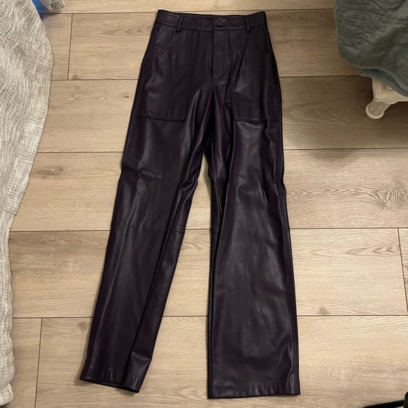 Zara Pants & Jumpsuits Zara Leather Pants Poshmark